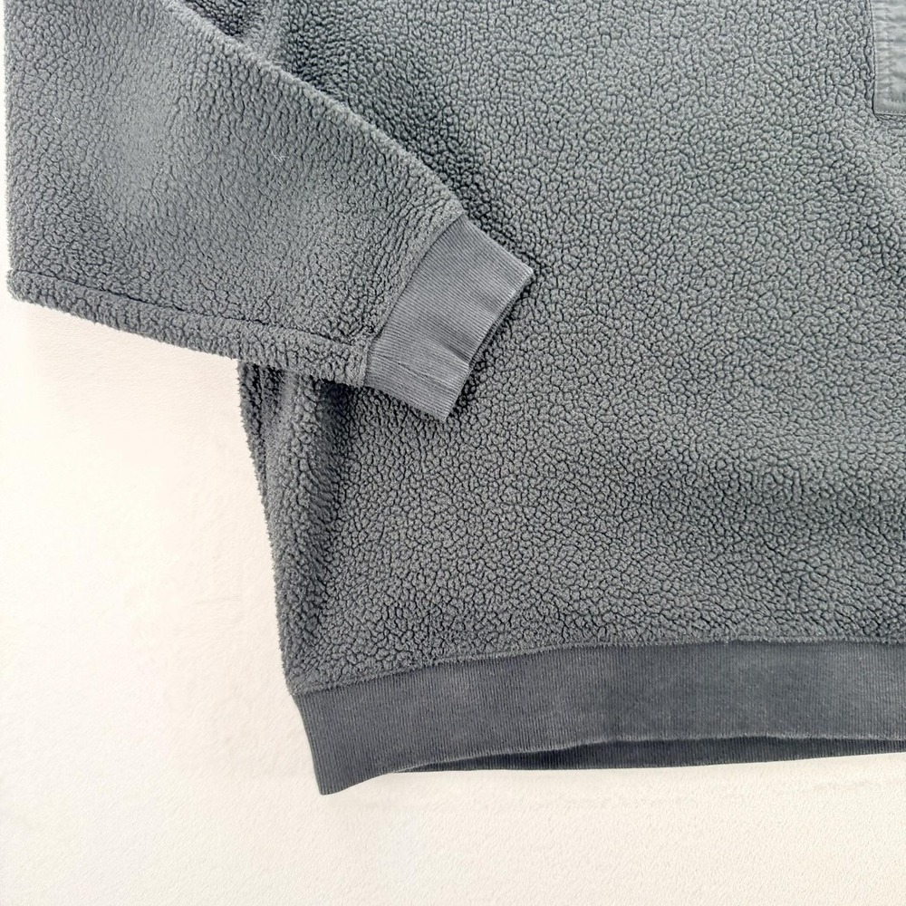 Champion Sweatshirt Mens XL Gray Sherpa Fleece Pullover Chest Pocket Logo - Picture 8 of 16